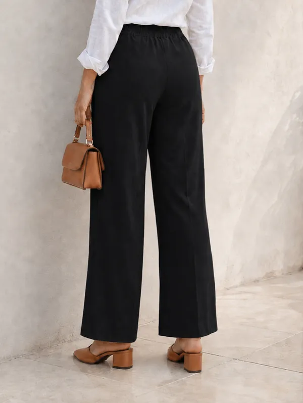 Zenavro_Women_Regular_Fit_Black_Viscose_Rayon_Trousers_|_Straight_Fit_High_Waist_Stretchable_Pants