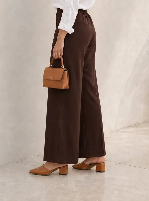 Zenavro_Women_Regular_Fit_Brown_Viscose_Rayon_Trousers_|_Straight_Fit_High_Waist_Stretchable_Pants