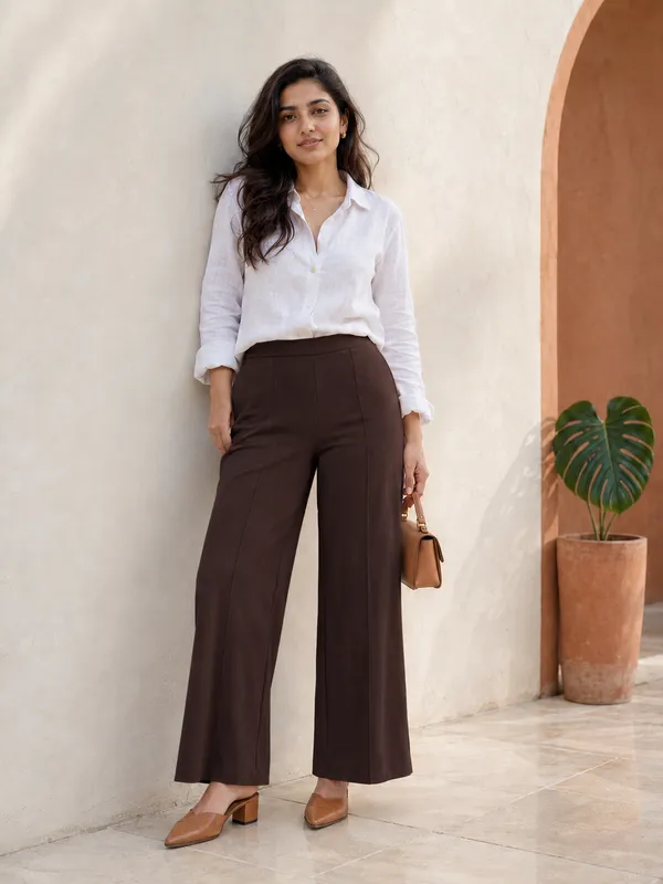 Zenavro_Women_Regular_Fit_Brown_Viscose_Rayon_Trousers_|_Straight_Fit_High_Waist_Stretchable_Pants