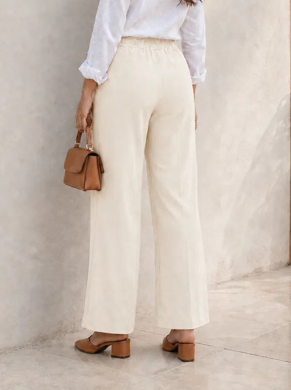 Zenavro_Women_Regular_Fit_Off_White_Viscose_Rayon_Trousers_|_Straight_Fit_High_Waist_Stretchable_Pants
