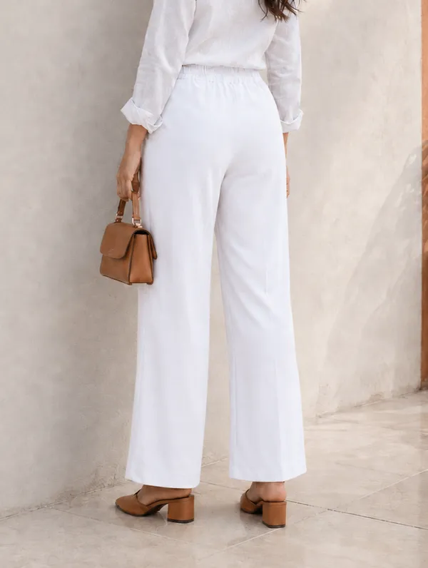 Zenavro_Women_Regular_Fit_White_Viscose_Rayon_Trousers_|_Straight_Fit_High_Waist_Stretchable_Pants