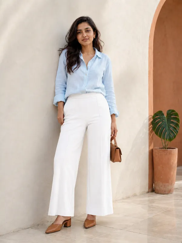Zenavro_Women_Regular_Fit_White_Viscose_Rayon_Trousers_|_Straight_Fit_High_Waist_Stretchable_Pants