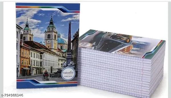 A4_Single_Line_Ruled_Notebook_200_Pages_Pack_Of_12_With_5_Ballpens
