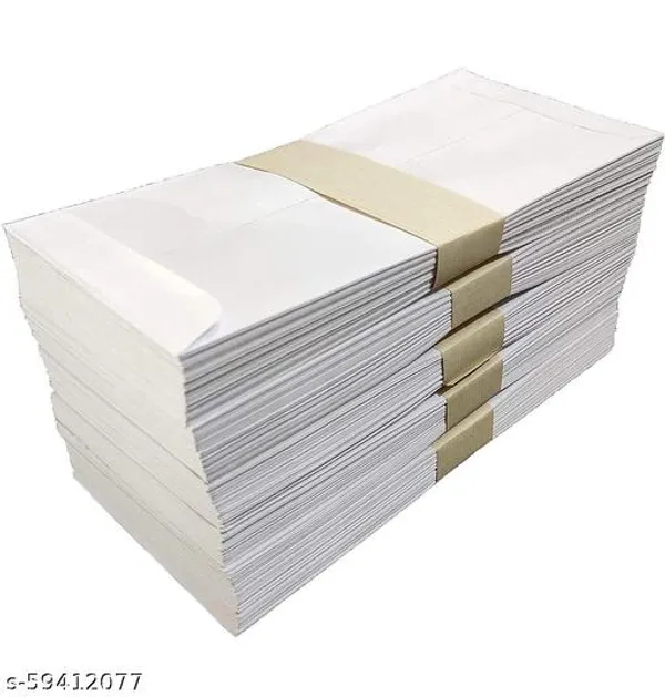 White_70_Gsm_Paper_Envelope_9X4_Inch_Pack_Of_100