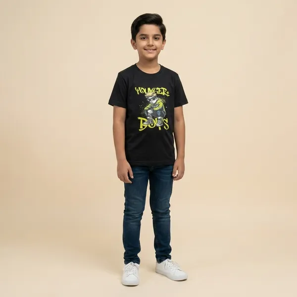 Black_100%_Cotton_Graphic_Dtf_Print_T_Shirt_For_Boys