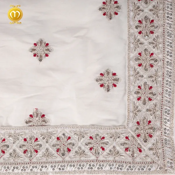 Pagdi_Dupatta_White_Velvet_Embroiderey_Wedding_Turban_With_Dupatta_Set_For_Men