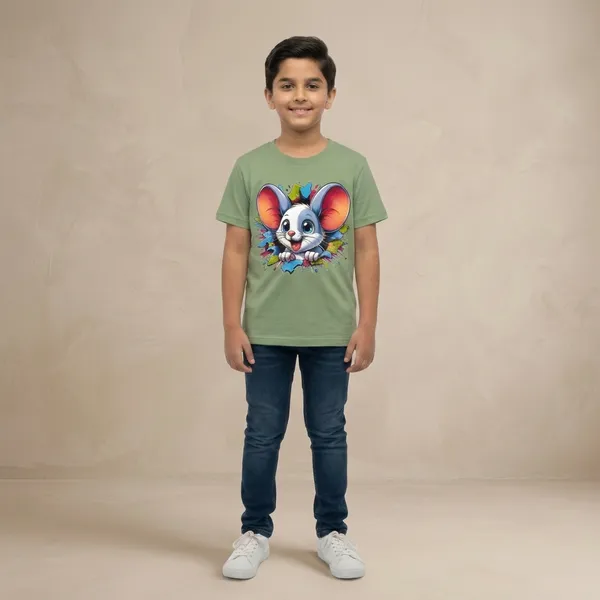 Light_Green_100%_Cotton_Graphic_Print_T_Shirt_For_Boys