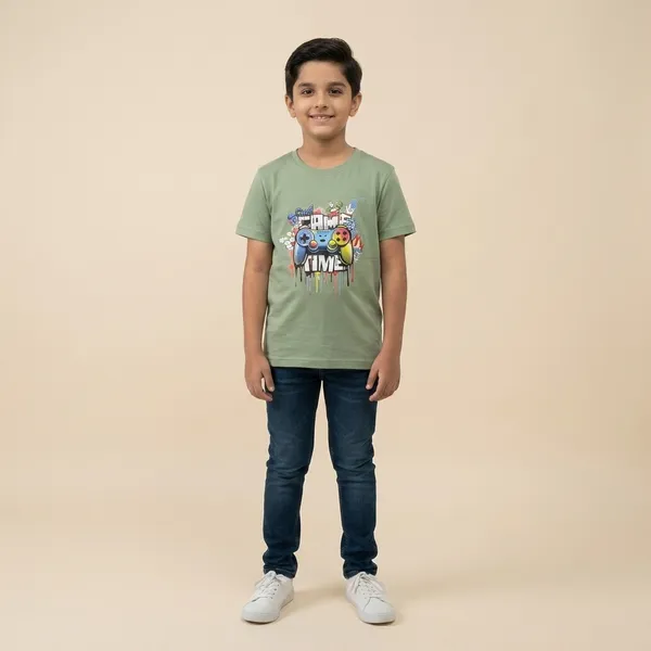 Light_Green_100%_Cotton_Graphic_Dtf_Print_T_Shirt_For_Boys