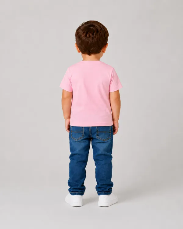 Pink_T-Shirt_100%_Cotton_Cute_Little__Best_Buddy_Print_Haif_Sleeves_