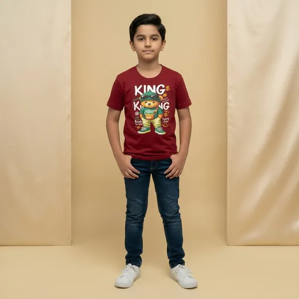 Maroon_100%_Cotton_Graphic_Dtf_Print_T_Shirt_For_Boys