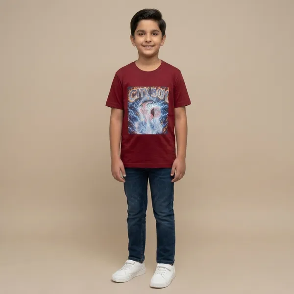 Maroon_Cotton_City_Boy_Graphic_Dtf__Print_T_Shirt_For_Boys
