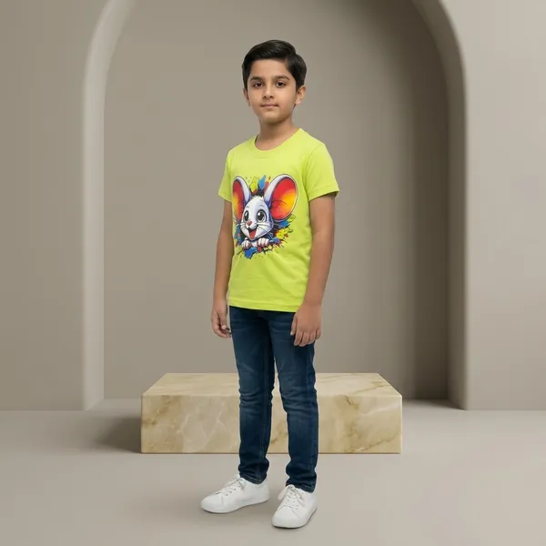 Neon_Green_Cotton_Graphic_Dtf__Print_T_Shirt_For_Boys