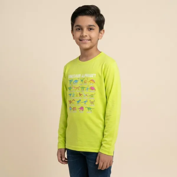 Neon_Green_Cotton_Full_Sleeve_Graphic_Print_T_Shirt_For_Boys