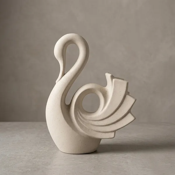 Beige_Stone_Abstract_Swan_Figurine