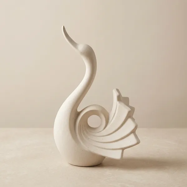 Beige_Abstract_Swan_Premium_Figurine