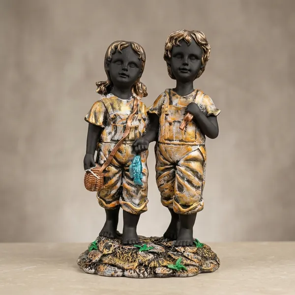Multicolor_Boy_And_Girl_Walking_Garden