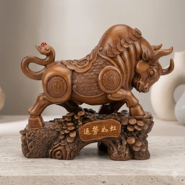 Brown_Bronze_Feng_Shui_Bull_Sculpture_Figurine