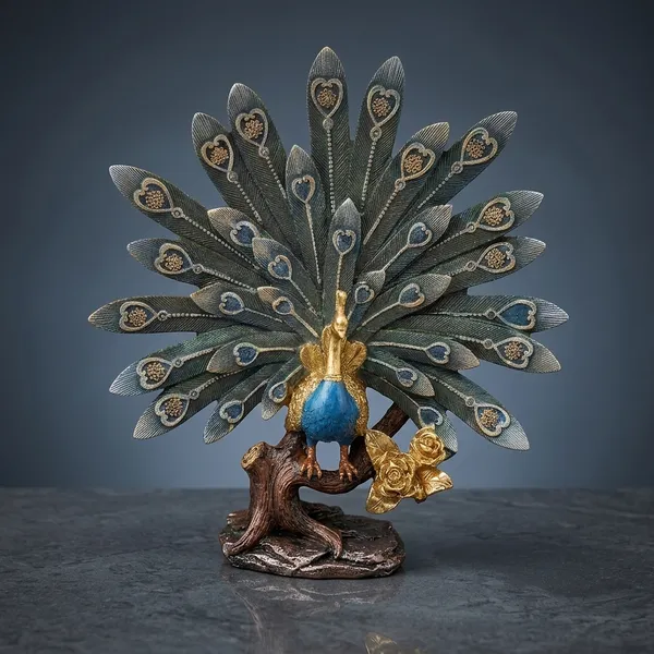 Multicolor_Peacock_Statue_Figurine