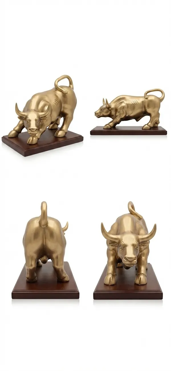 Golden_And_Brown_Stock_Market_Bull_Statue_Figurine