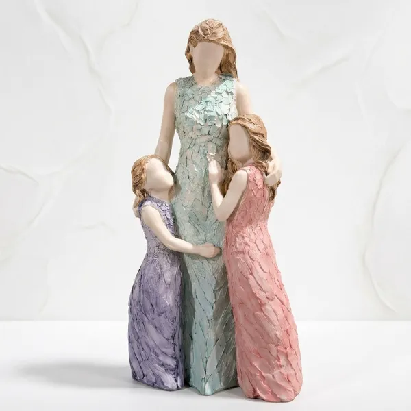 Mint_Green_And_Grey__Multicolour_Polyresin_Trio_Lady_Dress_Figurine_Set