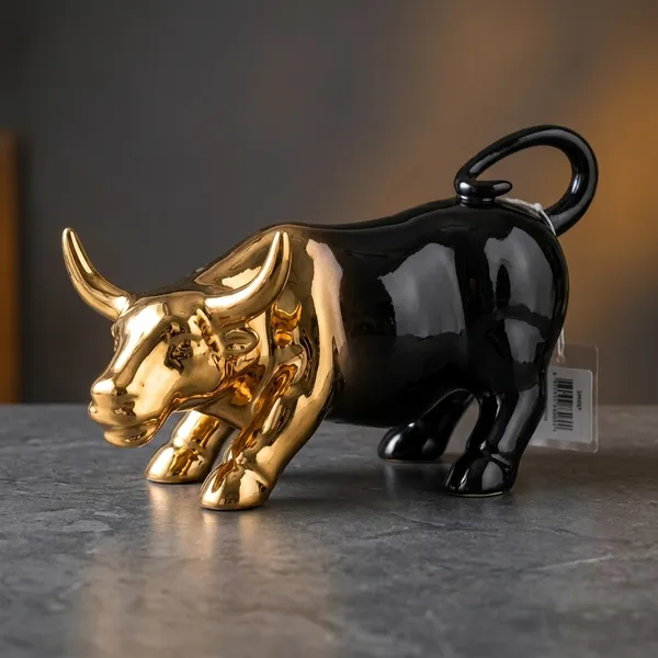 Brown_And_Black_Modern_Abstract_Bull_Sculture_Figurine