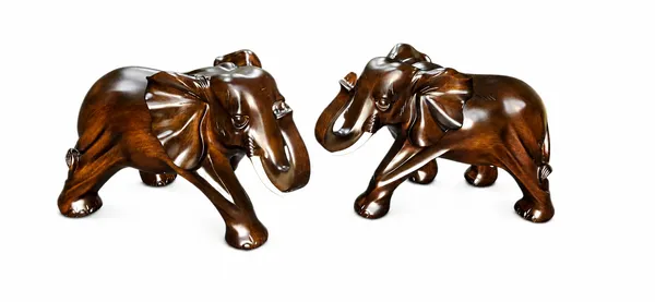 Brown_And_Light_Black_Glossy_Polyresin_Elephant_Figurine