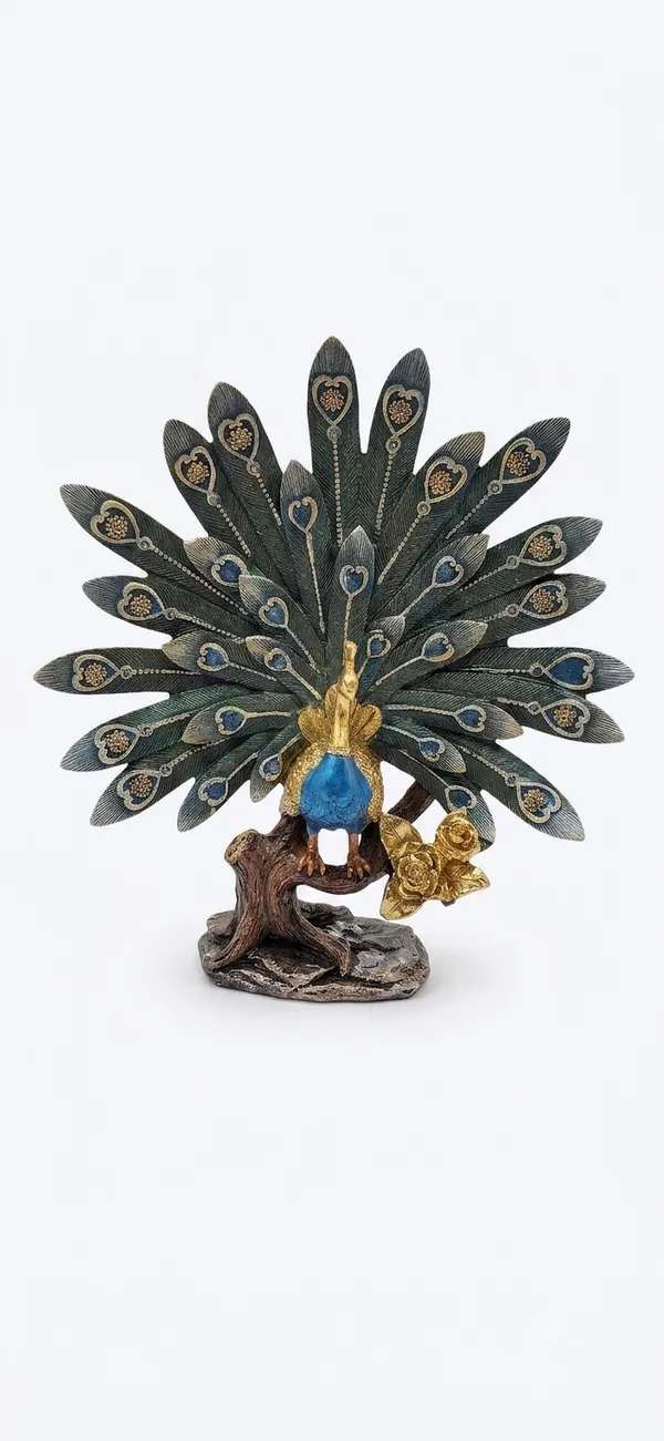 Multicolor_Peacock_Statue_Figurine