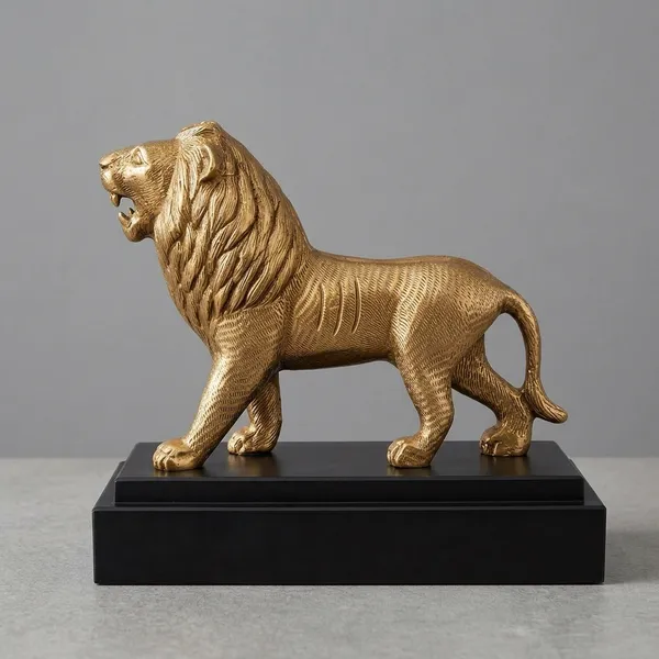 Golden_Metal_Tone_Roaring_Lion_Figurine