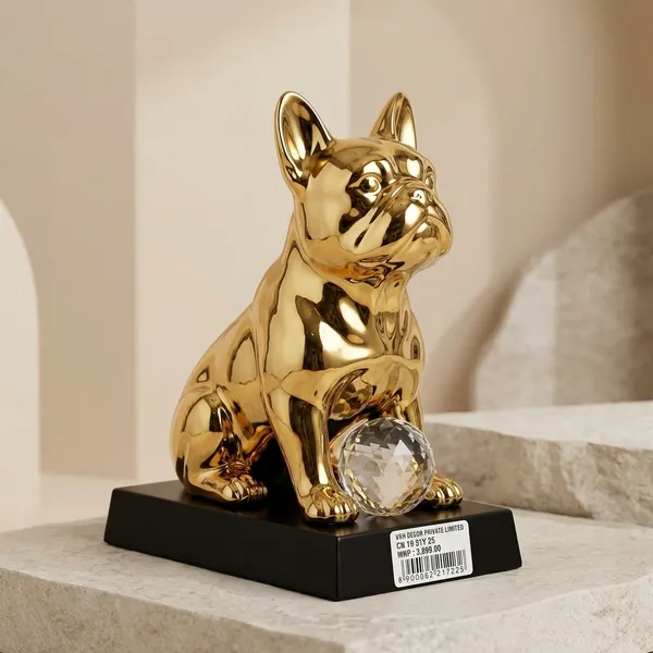 Golden_Ceramic_French_Bulldog_Crystal_Ball_Decorative_Figurine