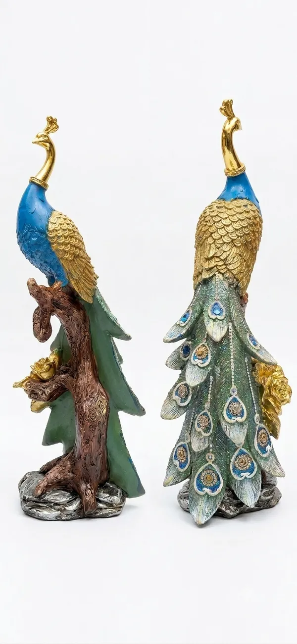 Blue_And_Golden_Polyresin_Peacock_Statue_Figurine