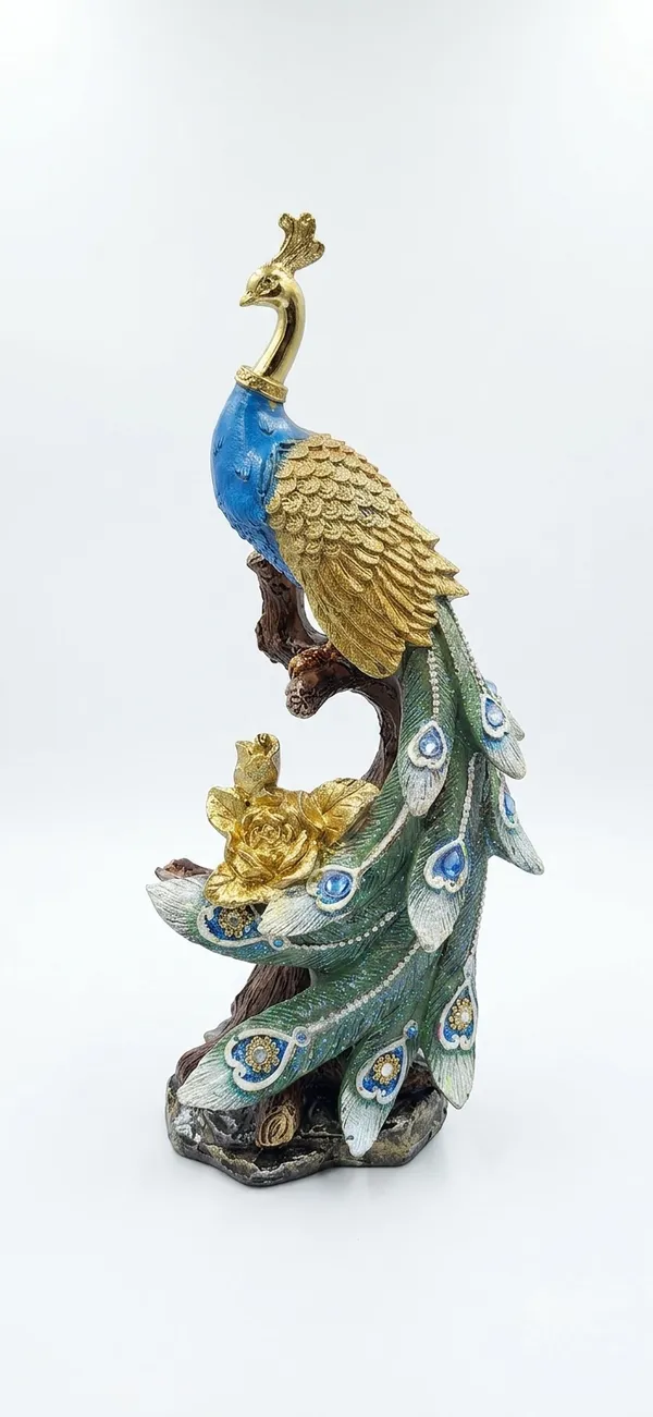 Blue_And_Golden_Polyresin_Peacock_Statue_Figurine