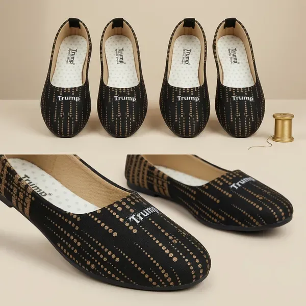 Black_Pu_Printed_Round_Toe_Ballerina_Bellies_For_Women_