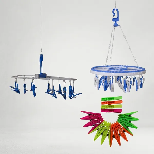 Plastic_Multicolour_Cloth_Clip_Hanger_Set_With_Pegs