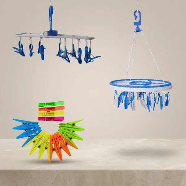 Plastic_Multicolour_Cloth_Clip_Hanger_Set_With_Pegs