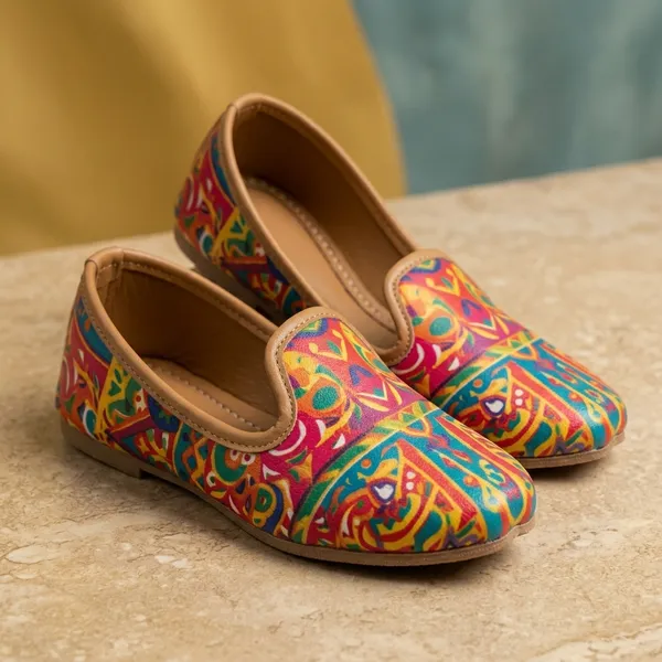 Multicolor_Synthetic_Leather_Slip-On_Juttis_Mojaris_For_Girls_-_Pack_of_2