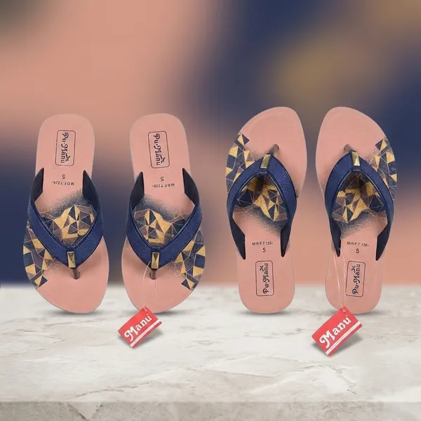 Peach_EVA_/_Rubber_Flip_Flops_For_Women