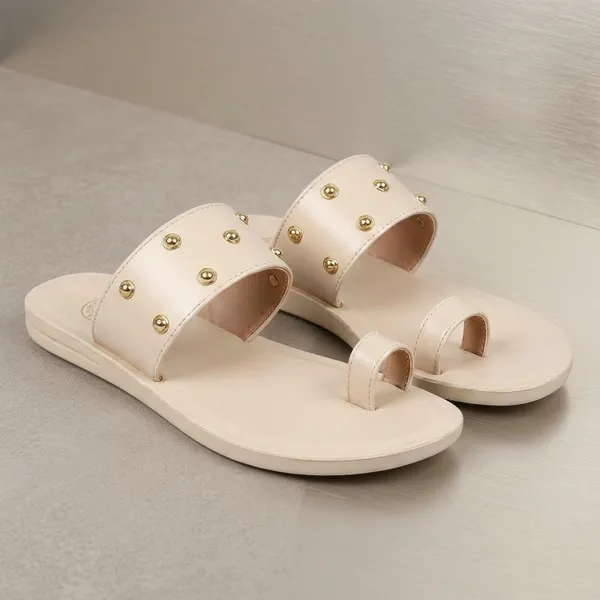 Cream_EVA_/_Rubber_Flip_Flops_For_Women