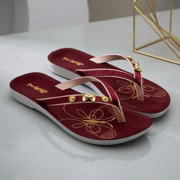 Red_EVA_/_Rubber_Flip_Flops_For_Women