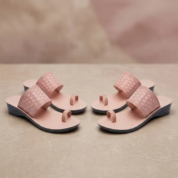 Peach_EVA_/_Rubber_Flip_Flops_For_Women