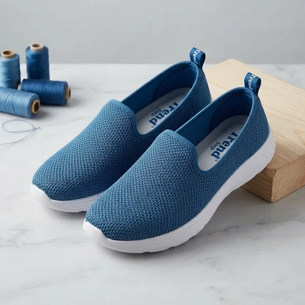 Blue_Textile_Platform_Bellies_For_Women_