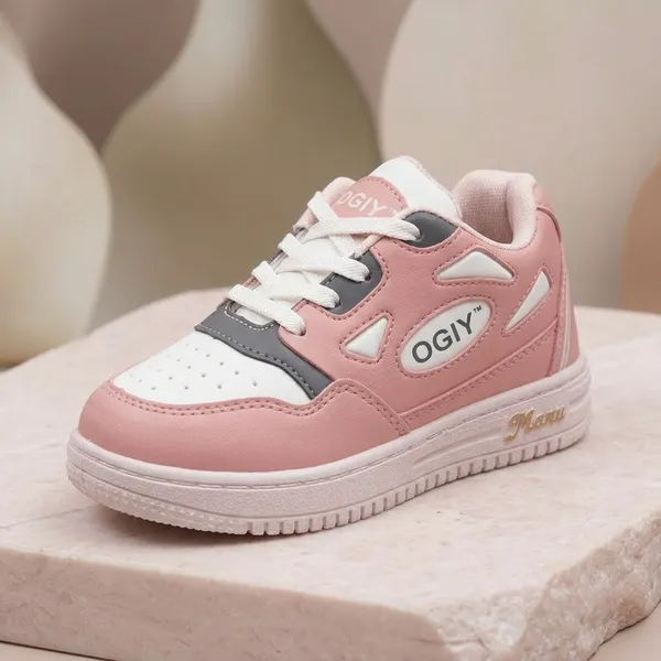Pink_Foam_Lace-Up_Embellished_Sneakers_For_Girls_-_Pack_of_2