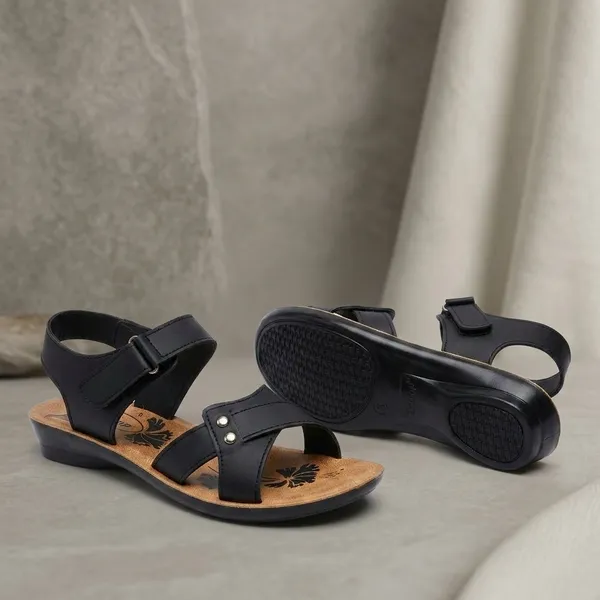 Multicolor_PU_Velcro_Open_Toe_Flat_Sandals_-_Pack_of_2