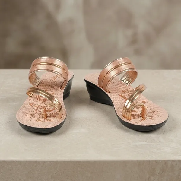 Beige_Mesh_Printed_Low_Heel_Sandals_For_Women_-_Pack_of_2
