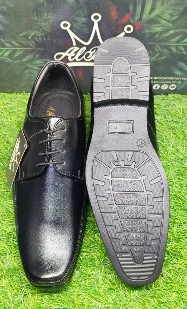 Black_Synthetic_Leather_Lace-Up_Square_Toe_Derby_Shoes_For_Men