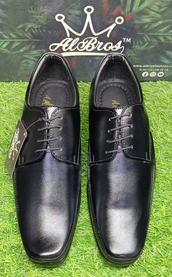 Black_Synthetic_Leather_Lace-Up_Square_Toe_Derby_Shoes_For_Men
