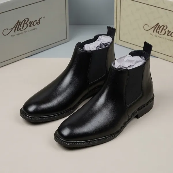Black_Synthetic_Leather_Chelsea_Ankle_Boots_For_Men