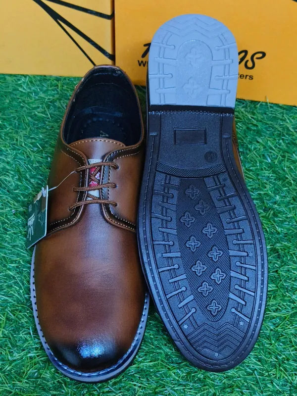 Tan_Synthetic_Leather_Lace-Up_Formal_Derby_Shoes_For_Men