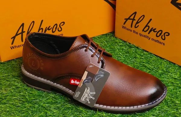 Tan_Synthetic_Leather_Lace-Up_Formal_Derby_Shoes_For_Men