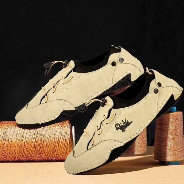 Beige_Casual_Sneakers_With_Lizard_Logo_For_Men