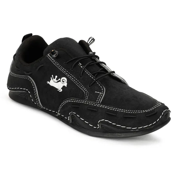 Black_Casual_Sneakers_With_White_Logo_Detail_For_Men